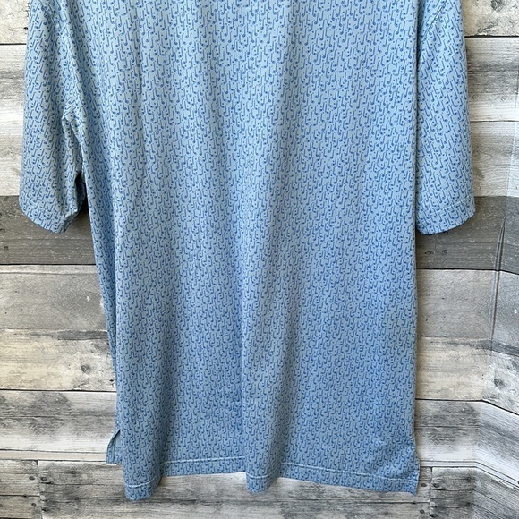 PETER MILLAR SUMMER COMFORT WEST BAY CLUB BLUE GOLF POLO MENS LARGE - Picture 7 of 9